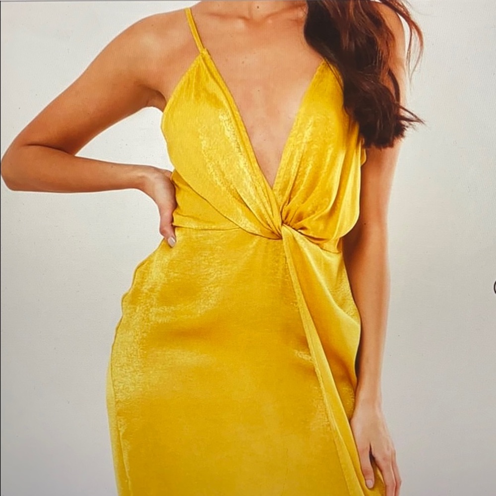 Satin Twist Maxi Dress